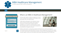 Desktop Screenshot of mba-healthcare-management.com