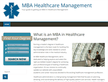 Tablet Screenshot of mba-healthcare-management.com